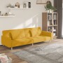 Sofá cama de 2 plazas con dos almohadas tela color amarillo de , Sofás - Ref: Foro24-375804, Precio: 253,88 €, Descuento: %