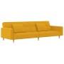 Sofá cama de 2 plazas con dos almohadas tela color amarillo de , Sofás - Ref: Foro24-375804, Precio: 253,88 €, Descuento: %