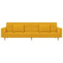 Sofá cama de 2 plazas con dos almohadas tela color amarillo de , Sofás - Ref: Foro24-375804, Precio: 253,88 €, Descuento: %