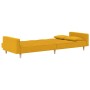 Sofá cama de 2 plazas con dos almohadas tela color amarillo de , Sofás - Ref: Foro24-375804, Precio: 253,88 €, Descuento: %