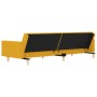 Sofá cama de 2 plazas con dos almohadas tela color amarillo de , Sofás - Ref: Foro24-375804, Precio: 253,88 €, Descuento: %