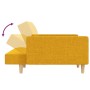 Sofá cama de 2 plazas con dos almohadas tela color amarillo de , Sofás - Ref: Foro24-375804, Precio: 253,88 €, Descuento: %