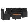 6-piece garden sofa set and black synthetic rattan cushions by , Garden sets - Ref: Foro24-3224123, Price: 366,09 €, Discount: %