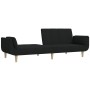 Sofá cama de 2 plazas con dos almohadas tela negro de , Sofás - Ref: Foro24-375871, Precio: 272,26 €, Descuento: %