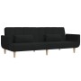 Sofá cama de 2 plazas con dos almohadas tela negro de , Sofás - Ref: Foro24-375871, Precio: 272,26 €, Descuento: %