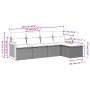 Gartensofa-Set mit Kissen, 5-teilig, graues synthetisches Rattan von , Gartensets - Ref: Foro24-3260002, Preis: 346,62 €, Rab...