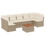 Garden sofa set with beige cushions 8 pcs PE rattan by , Garden sets - Ref: Foro24-3223573, Price: 563,55 €, Discount: %