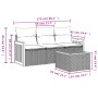 4-piece garden sofa set and gray synthetic rattan cushions by , Garden sets - Ref: Foro24-3259848, Price: 285,98 €, Discount: %