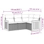 4-piece garden sofa set and gray synthetic rattan cushions by , Garden sets - Ref: Foro24-3260016, Price: 312,36 €, Discount: %