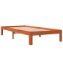 Estructura de cama madera maciza de pino marrón cera 75x190 cm de , Camas y somieres - Ref: Foro24-844163, Precio: 80,36 €, D...