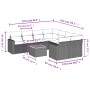 8-teiliges Gartensofa-Set und schwarze synthetische Rattankissen von , Gartensets - Ref: Foro24-3224047, Preis: 538,57 €, Rab...