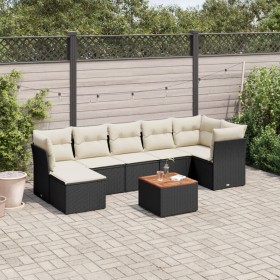 8-teiliges Gartensofa-Set und schwarze synthetische Rattankissen von , Gartensets - Ref: Foro24-3223753, Preis: 488,61 €, Rab...