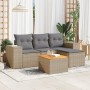 Gartensofa-Set mit Kissen, 5-teilig, beiges synthetisches Rattan von , Gartensets - Ref: Foro24-3225415, Preis: 348,96 €, Rab...