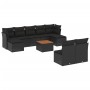 Set de sofás de jardín 10 pzas cojines ratán sintético negro de , Conjuntos de jardín - Ref: Foro24-3223857, Precio: 525,76 €...