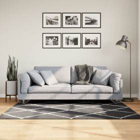 PAMPLONA modern long pile rug black and cream 120x170cm by , Rugs - Ref: Foro24-375410, Price: 42,94 €, Discount: %