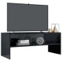 Mueble de TV madera contrachapada negro brillante 100x40x40 cm de vidaXL, Muebles TV - Ref: Foro24-800052, Precio: 48,99 €, D...