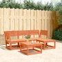 Garden furniture set 4 pieces solid pine wood wax brown by , Garden sets - Ref: Foro24-3216907, Price: 345,32 €, Discount: %