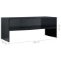 Mueble de TV madera contrachapada negro brillante 100x40x40 cm de vidaXL, Muebles TV - Ref: Foro24-800052, Precio: 48,99 €, D...