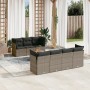 Gartensofa- und Kissenset 8-teilig aus grauem synthetischem Rattan von , Gartensets - Ref: Foro24-3255836, Preis: 483,99 €, R...