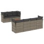 Garden sofa and cushion set 8 pieces gray synthetic rattan by , Garden sets - Ref: Foro24-3255836, Price: 497,16 €, Discount: %