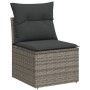 Gartensofa- und Kissenset 8-teilig aus grauem synthetischem Rattan von , Gartensets - Ref: Foro24-3255836, Preis: 483,99 €, R...