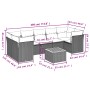 Gartensofa- und Kissenset 8-teilig aus grauem synthetischem Rattan von , Gartensets - Ref: Foro24-3255843, Preis: 497,16 €, R...