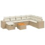 9-teiliges Gartensofa-Set mit beigen synthetischen Rattankissen von , Gartensets - Ref: Foro24-3265209, Preis: 749,87 €, Raba...