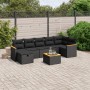 8-piece garden sofa set and black synthetic rattan cushions by , Garden sets - Ref: Foro24-3265318, Price: 484,71 €, Discount: %