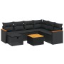 8-teiliges Gartensofa-Set und schwarze synthetische Rattankissen von , Gartensets - Ref: Foro24-3265332, Preis: 469,61 €, Rab...