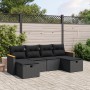 6-teiliges Gartensofa-Set und schwarze synthetische Rattankissen von , Gartensets - Ref: Foro24-3265339, Preis: 344,55 €, Rab...