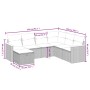 7-teiliges Gartensofa-Set mit grauen PE-Rattan-Kissen von , Gartensets - Ref: Foro24-3265330, Preis: 458,21 €, Rabatt: %