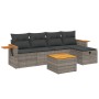 Set de muebles de jardín 6 pzas y cojines ratán sintético gris de , Conjuntos de jardín - Ref: Foro24-3265512, Precio: 380,62...