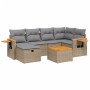 Gartensofa-Set mit beigem Kissenmix, 7-teilig aus PE-Rattan von , Gartensets - Ref: Foro24-3265525, Preis: 486,03 €, Rabatt: %