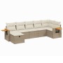 7-teiliges Gartensofa-Set und beigefarbene synthetische Rattankissen von , Gartensets - Ref: Foro24-3265531, Preis: 611,20 €,...