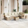 Garden sofa set with beige cushions 8 pcs PE rattan by , Garden sets - Ref: Foro24-3265538, Price: 670,42 €, Discount: %