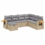 Gartensofa-Set mit beigem Kissenmix, 7-teilig aus PE-Rattan von , Gartensets - Ref: Foro24-3265546, Preis: 504,91 €, Rabatt: %