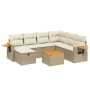 Garden sofa set with beige cushions 8 pcs PE rattan by , Garden sets - Ref: Foro24-3265552, Price: 670,42 €, Discount: %