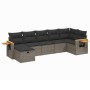 7-teiliges Gartensofa-Set mit grauen PE-Rattan-Kissen von , Gartensets - Ref: Foro24-3265533, Preis: 477,91 €, Rabatt: %