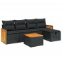 6-teiliges Gartensofa-Set und schwarze synthetische Rattankissen von , Gartensets - Ref: Foro24-3265724, Preis: 352,04 €, Rab...