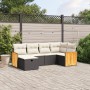 6-teiliges Gartensofa-Set und schwarze synthetische Rattankissen von , Gartensets - Ref: Foro24-3265732, Preis: 404,04 €, Rab...