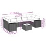 8-piece garden sofa set and black synthetic rattan cushions by , Modular outdoor sofas - Ref: Foro24-3222334, Price: 578,44 €...