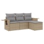 Garden sofa set with cushions 4 pieces beige synthetic rattan by , Garden sets - Ref: Foro24-3220068, Price: 263,30 €, Discou...