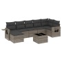 8-teiliges Gartensofa-Set und graue synthetische Rattankissen von , Gartensets - Ref: Foro24-3220489, Preis: 524,45 €, Rabatt: %