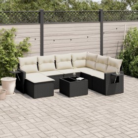 8-teiliges Gartensofa-Set und schwarze synthetische Rattankissen von , Gartensets - Ref: Foro24-3220505, Preis: 526,42 €, Rab...