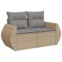 Gartensofa-Set mit Kissen, 5-teilig, beiges synthetisches Rattan von , Gartensets - Ref: Foro24-3221368, Preis: 383,44 €, Rab...