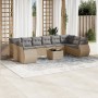 11-piece garden sofa set with beige synthetic rattan cushions by , Modular outdoor sofas - Ref: Foro24-3221878, Price: 781,65...