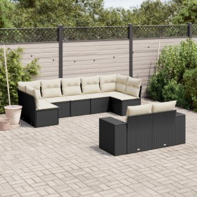 8-teiliges Gartensofa-Set und schwarze synthetische Rattankissen von , Gartensets - Ref: Foro24-3223015, Preis: 580,92 €, Rab...