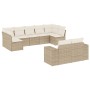 9-teiliges Gartensofa-Set mit beigen synthetischen Rattankissen von , Gartensets - Ref: Foro24-3223017, Preis: 715,06 €, Raba...