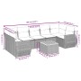 8-teiliges Gartensofa-Set und schwarze synthetische Rattankissen von , Gartensets - Ref: Foro24-3224914, Preis: 543,96 €, Rab...