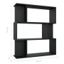 Estantería/divisor madera contrachapada negro 80x24x96 cm de vidaXL, Librerías y estanterías - Ref: Foro24-800082, Precio: 52...